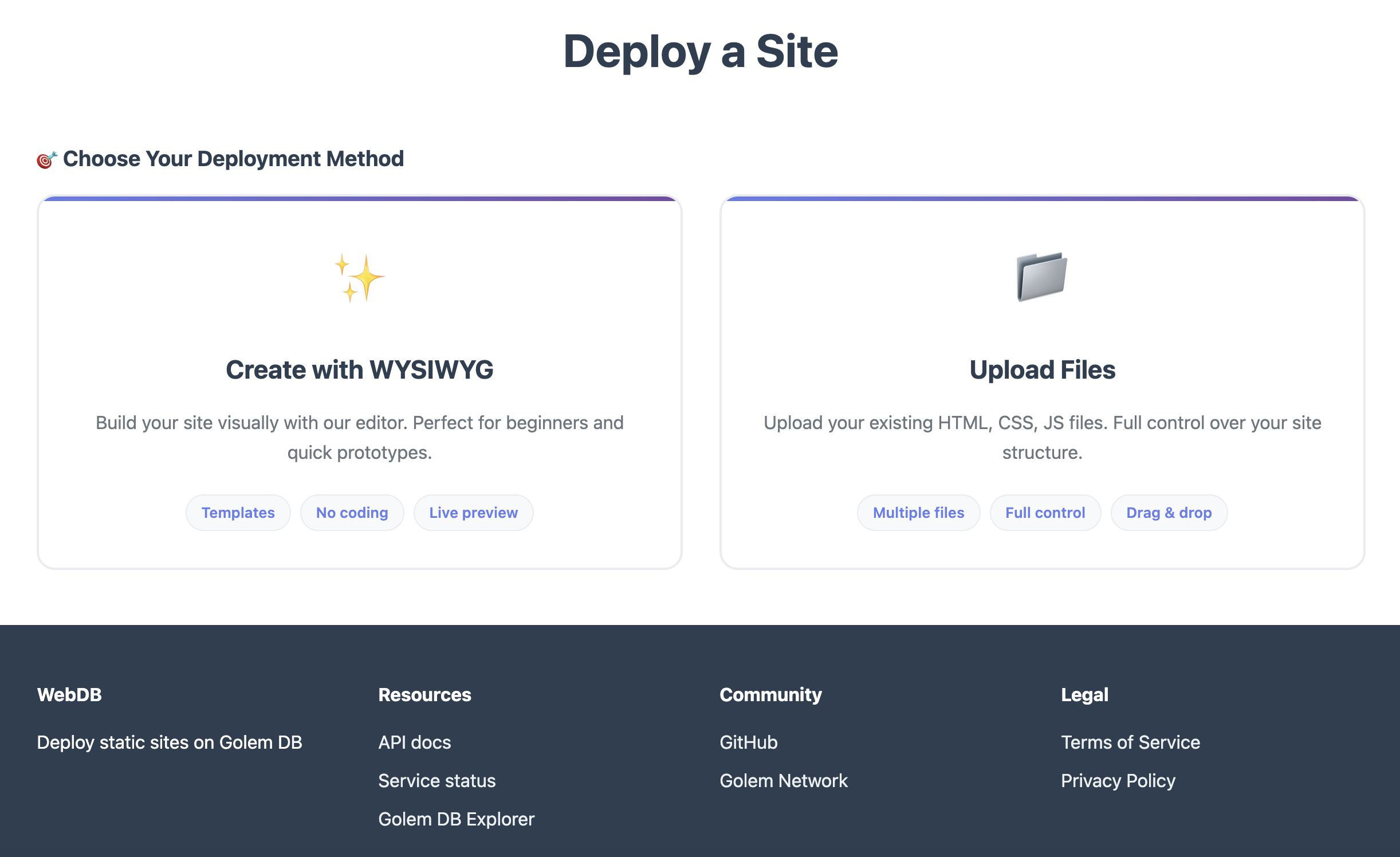 WebDB Static Hosting screenshot 4